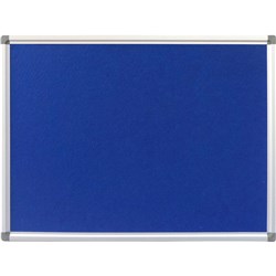 Rapidline Pinboard 1200W x 15D x 1200mmH Blue Felt Aluminium Frame