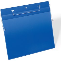 Durable Logistic Pocket Binder With Wire Straps A4 Landscape Blue Pack of 50