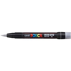 UNI Posca Paint Marker PCF-350 10mm Brush Tip Silver