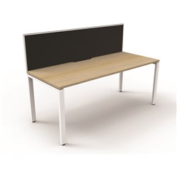 Rapidline Deluxe Infinity Desk Profile Leg One Sided + Screen 1500mmW Oak/White