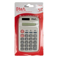 Stat Pocket Calculator 8 Digit Pocket Calculator Solar White