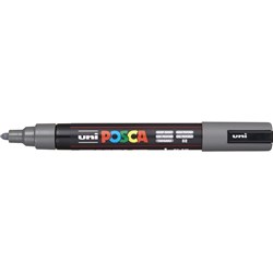Uni Posca PC-5M Paint Marker Medium 2.5mm Bullet Tip  Deep Grey