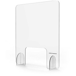 Sylex Lookout Sneezeguard Small Acrylic With Feet  600W x 800mmH Clear