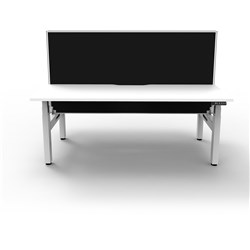Rapidline Boost+ Back To Back Workstation + Screen 2 Person 1500mmW White/White