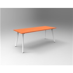 Rapidline Eternity Meeting And Boardroom Table 1800W x 900D x730mmH Cherry Top White Base