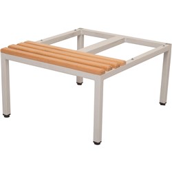 Rapidline Seat Locker Stand 610W x 700D x 350mmH Light Oak Seat Silver Stand