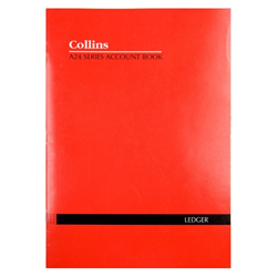 COLLINS ACCOUNT A24 SERIES A4 Double Ledger Red 