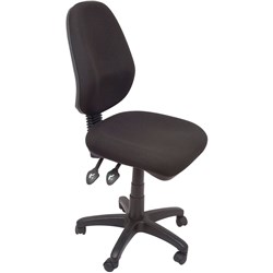 Rapidline EG100CH Ergonomic  Chair Oval High Back 3 Lever Black Fabric Seat And Back