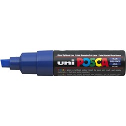 Uni Posca PC-8K Paint Marker Broad 8mm Chisel Tip  Blue