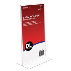 Deflecto Sign Menu Holder Double Sided DL Portrait 