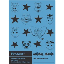 Protext Poly Animal Magic Scrap Book Mega 240 x 330mm 100gsm 64 Page