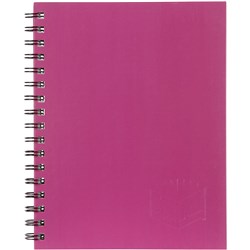 Spirax 511 Hard Cover Notebook A5 Ruled 200 Page Side Opening Pink