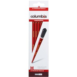 Columbia Copperplate Lead Pencils Hexagon H Pack Of 20 