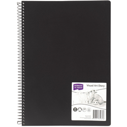 Derwent Academy Visual Art Diary A4 120 Page Portrait Black