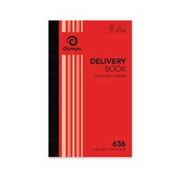 Olympic No 636 Carbon Triplicate Delivery Docket Book 200 x 125mm 100 Leaf Red