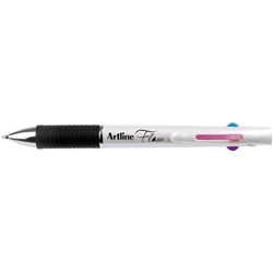 Artline Flow Pen Retractable Gel Ink 1mm 4 Bright Colours 