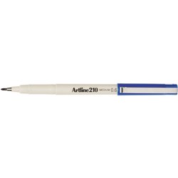 Artline 210 Fineliner Pen Medium 0.6mm Blue 