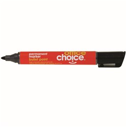 Office Choice Permanent Marker Bullet 2mm Black  