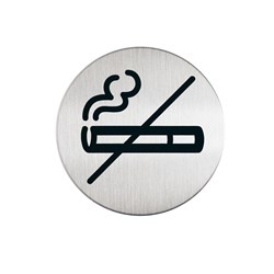 Durable Pictogram Sign No Smoking 83mm Silver 