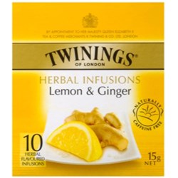 Twinings Lemon & Ginger Tea Bags Pack of 10 