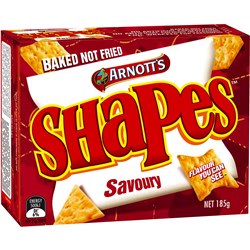 Arnott's Shapes Biscuits Savoury 185gm 