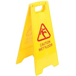 Italplast A-Frame Safety Sign Caution Wet Floor 390W x 300D x 595mmH Yellow