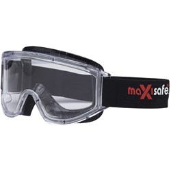 Maxisafe Maxi Goggles With Anti Fog Black Band Clear Lens