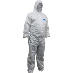 Maxisafe Koolguard Protective Coveralls Disposable Laminated Medium White