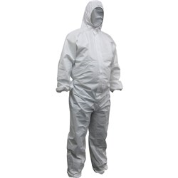 Maxisafe Disposable Coveralls Polypropylene Large White 