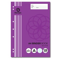 Olympic GB512 Grid Binder Book A4 5mm Grid 128 Page 128 Page