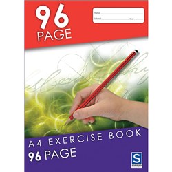 Sovereign Exercise Book A4 8mm Ruled 96 Page  